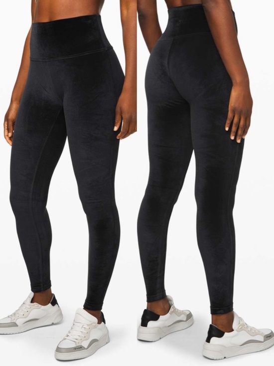 lululemon athletica Pants - Lululemon Wunder Lounge High-Rise Tight 28" *Velvet Black Leggings Size 8